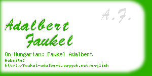 adalbert faukel business card